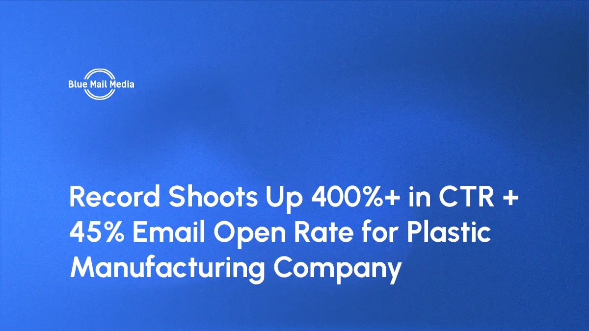 Shoots Up CTR by 400%+ for Plastic Manufacturing Company